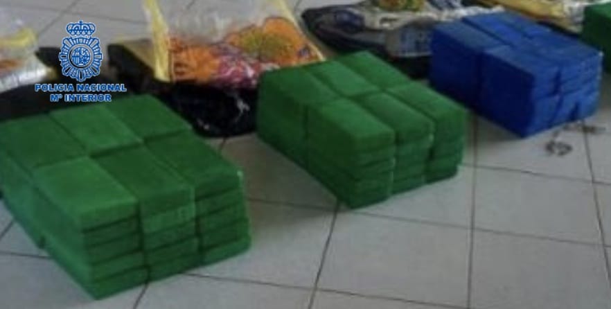 500 kilos de cocaína en un contenedor procedente de Colombia